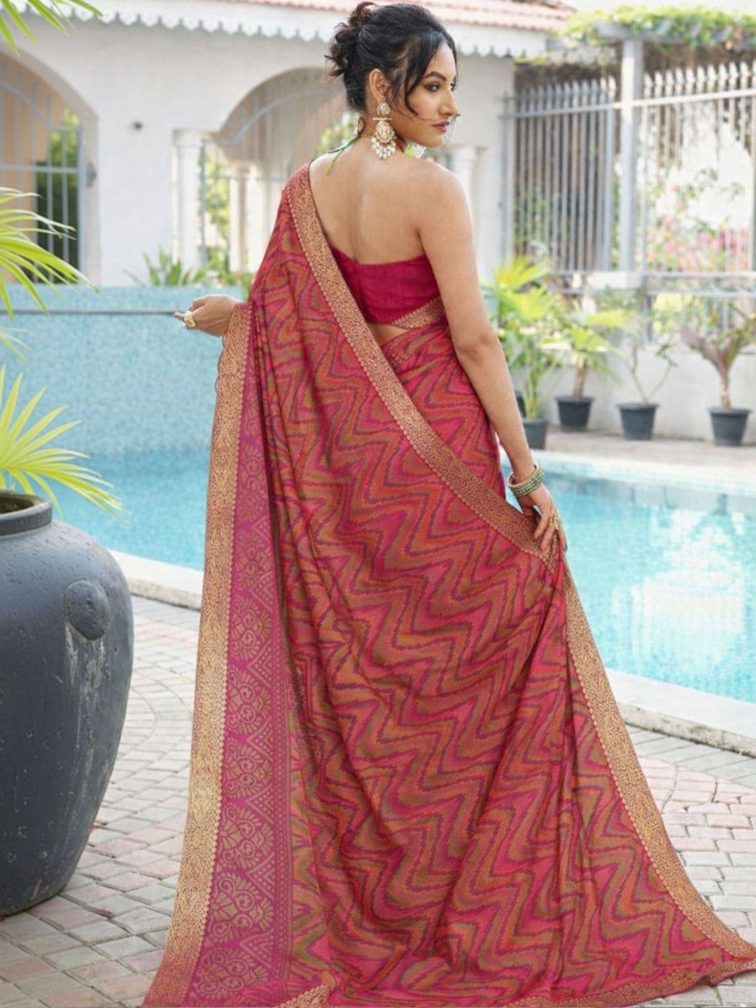 Mitera Brasso Fusion Saree thumbnail 3