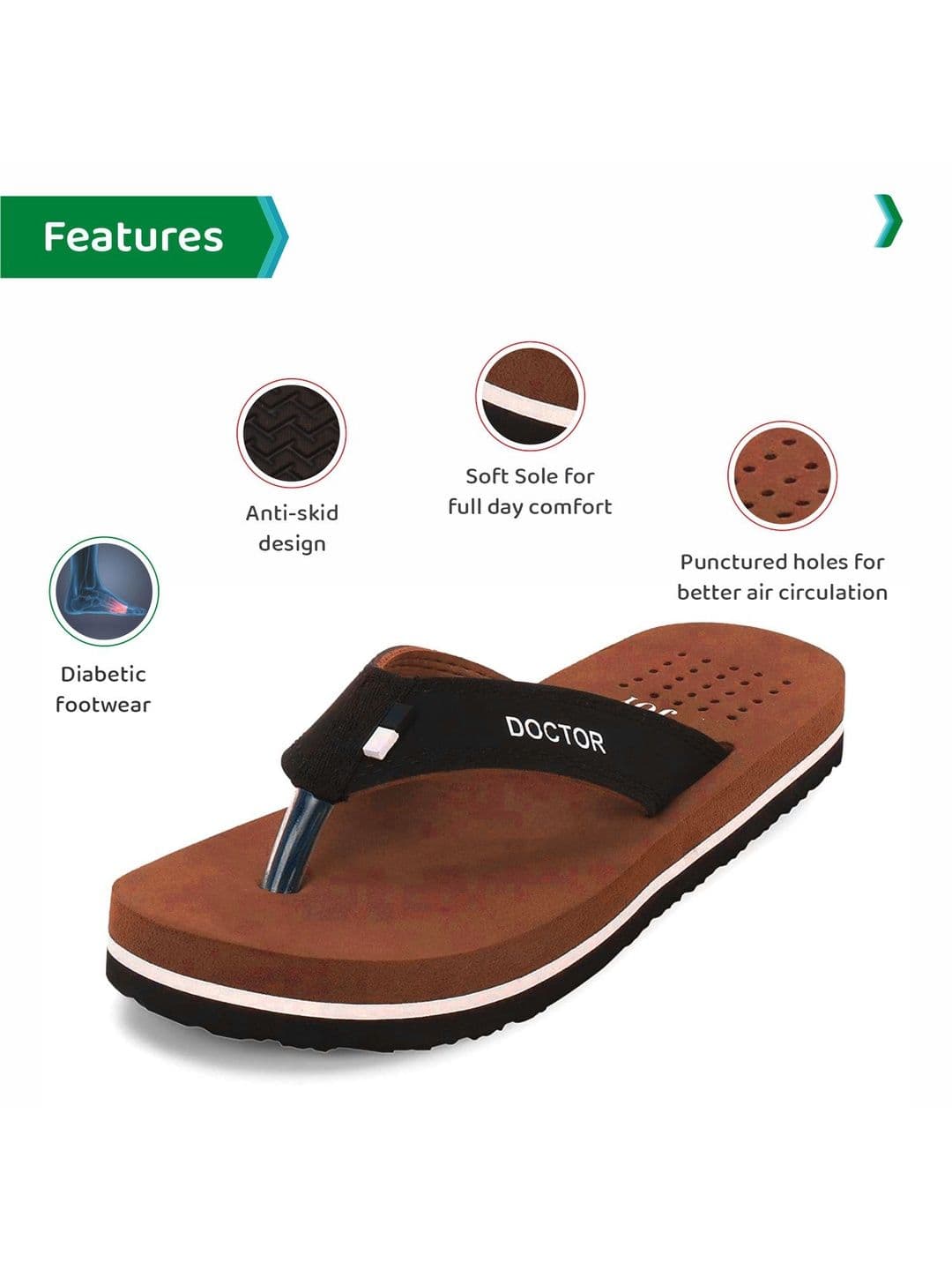 ORTHO JOY Men Thong Flip-Flops thumbnail 7