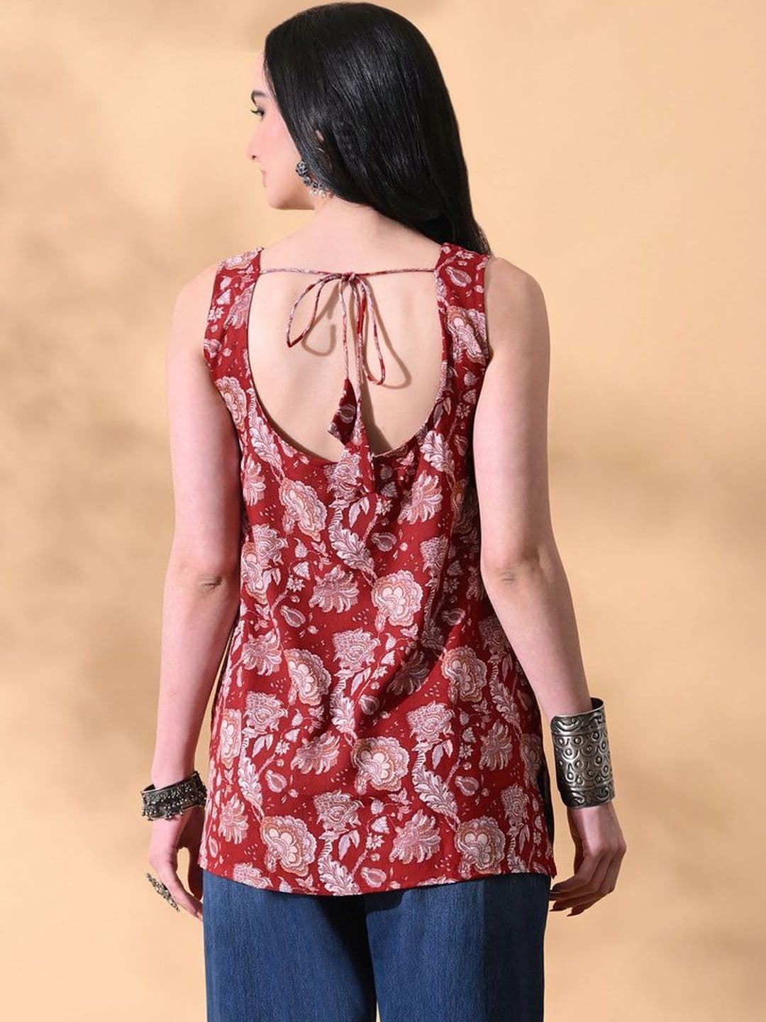 Anouk X fwd Floral Printed Square Neck Kurti thumbnail 5