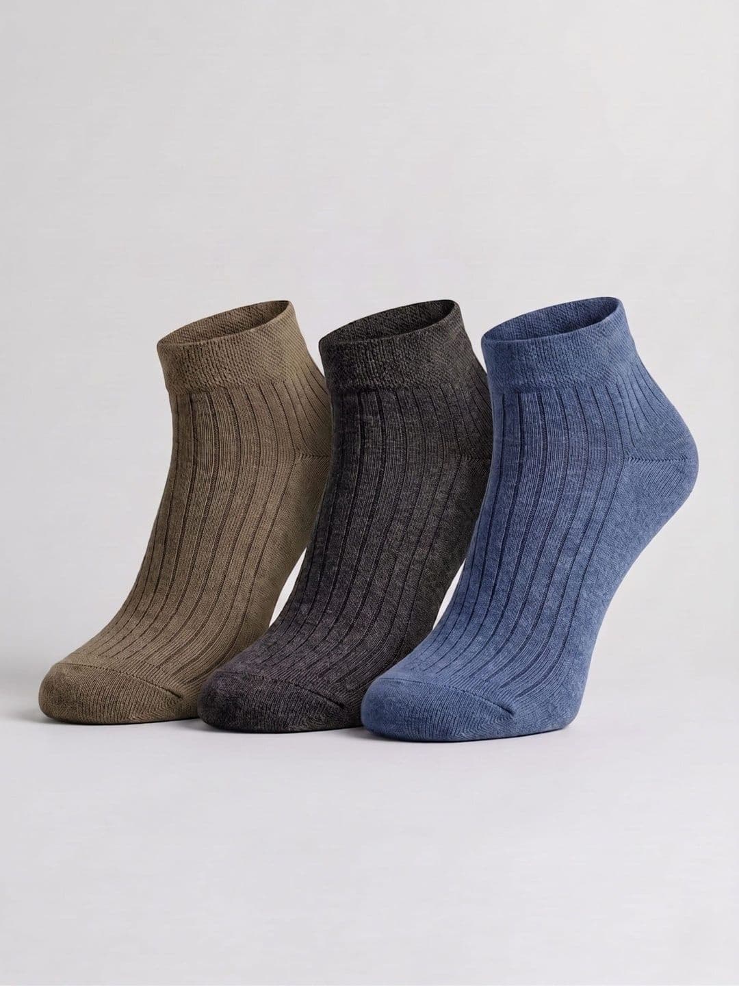 Moda Rapido Men Pack of 3 Cotton Assorted Patterned Ankle Length Socks - view 1