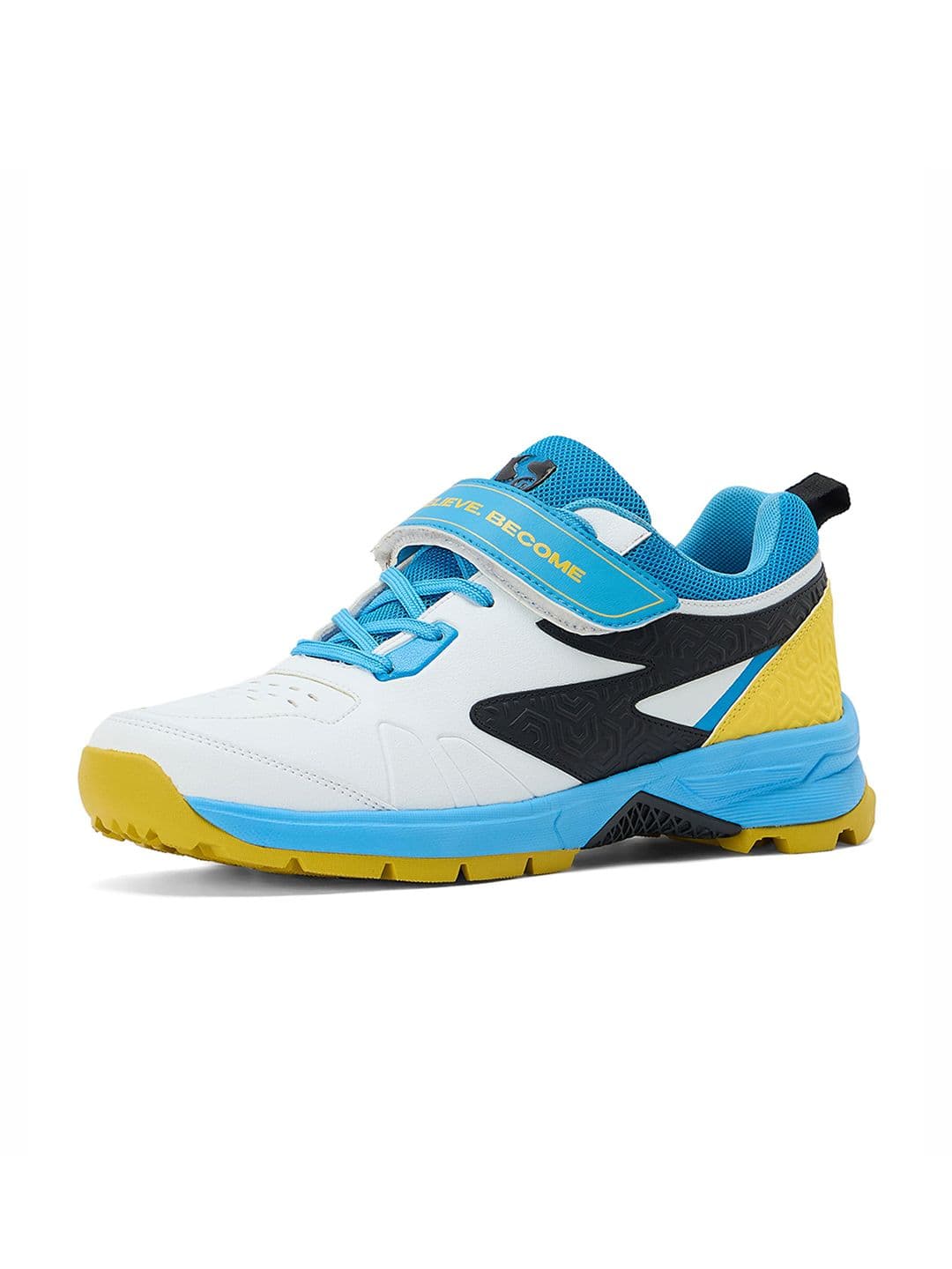 SG Century Pace Bowling Shoes White-Blue-Yellow - Stable Stud EVA Cushion thumbnail 4