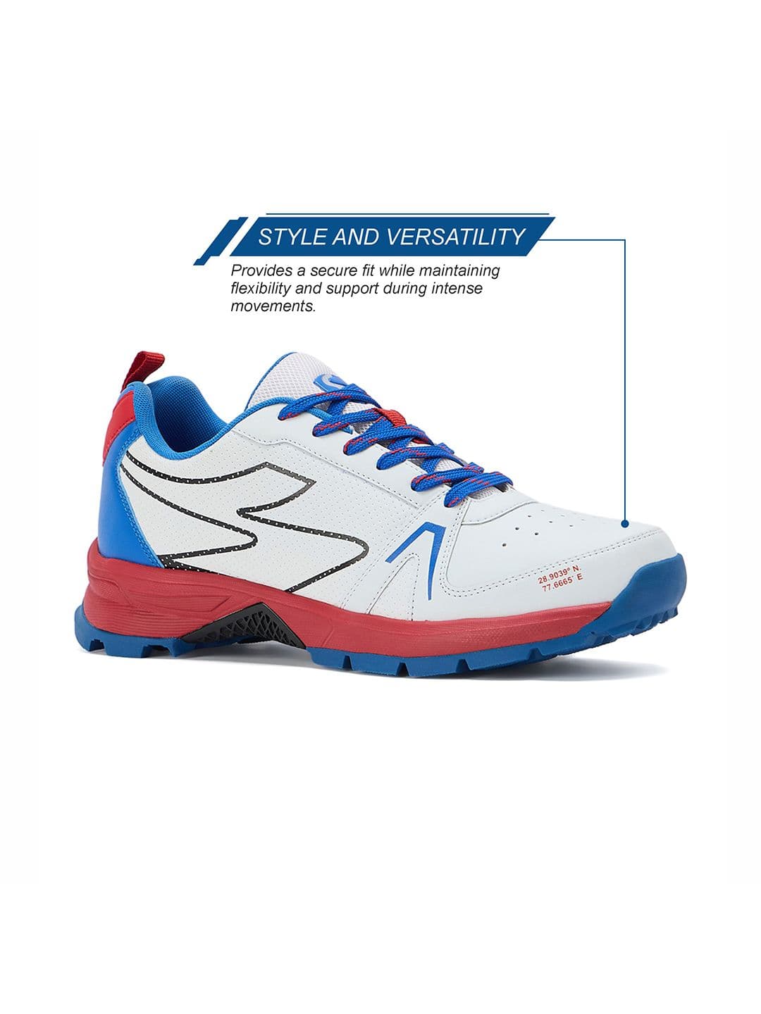 SG Scorer Edge Shoes White-Red - Supportive Cushioned Cricket Shoes thumbnail 4