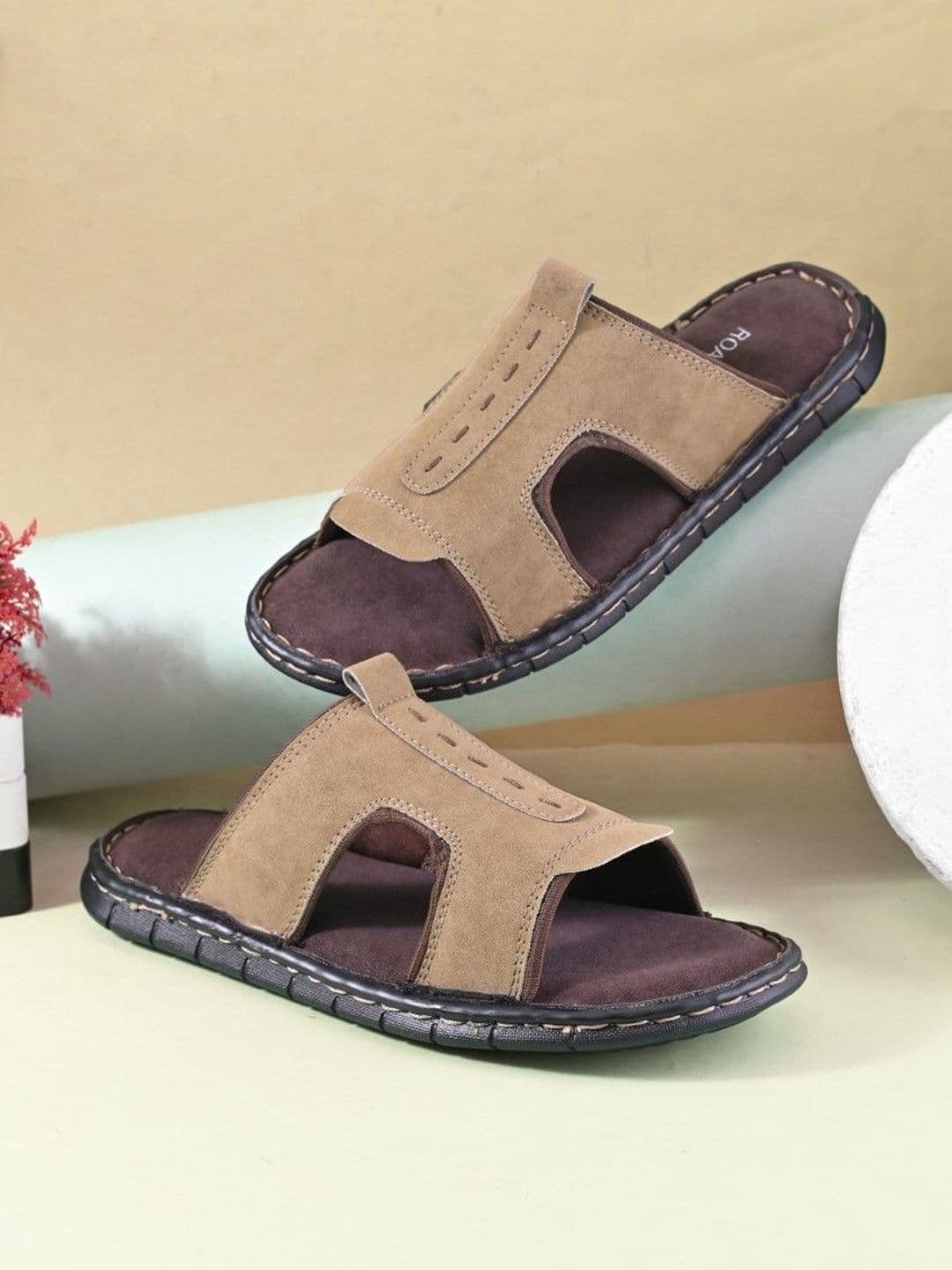 The Roadster Lifestyle Co Men Open Toe Slip-On Comfort Sandals - view 1