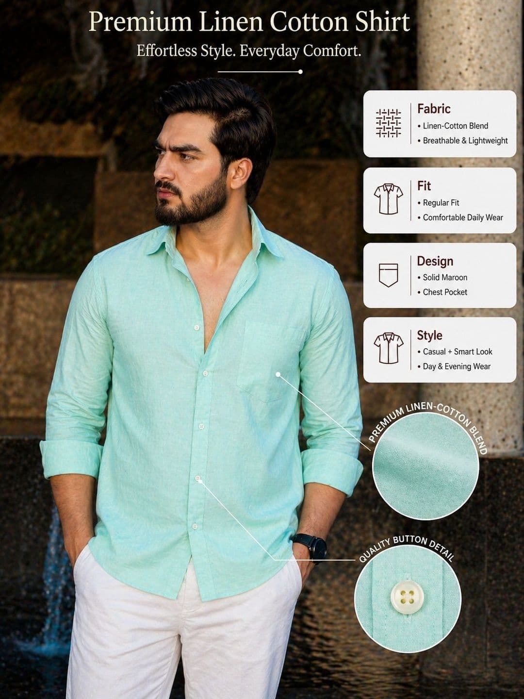 R.Code by The Roadster Life Co. Men Comfort Casual Shirt thumbnail 4