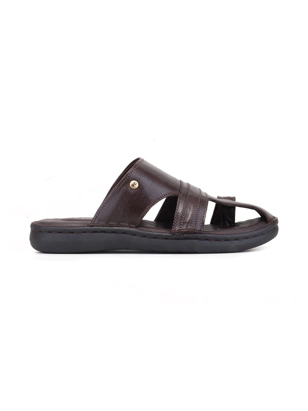 Red Chief Men Leather Cushioned Slippers thumbnail 7