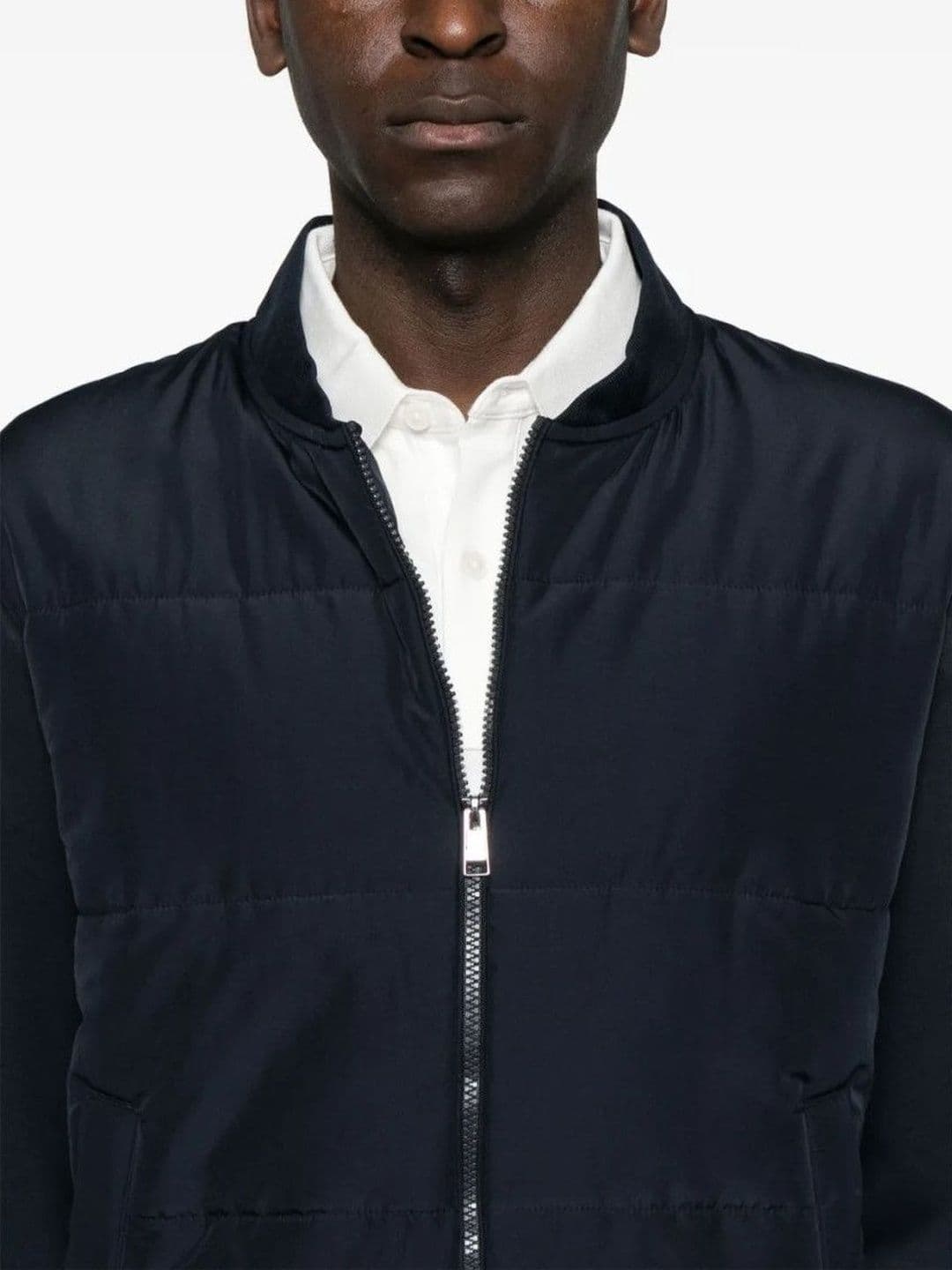 BOSS Blue Logo Patch Bomber Jacket thumbnail 3