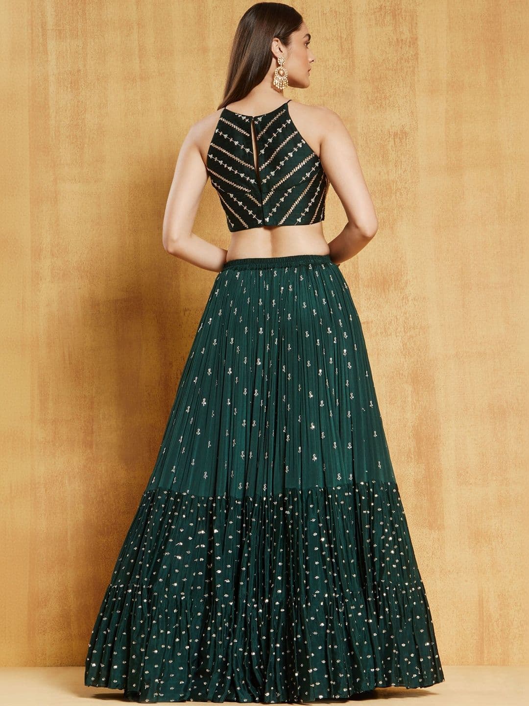 DREAM EXPORTER Embellished Semi-Stitched Lehenga & Unstitched Blouse With Dupatta thumbnail 2