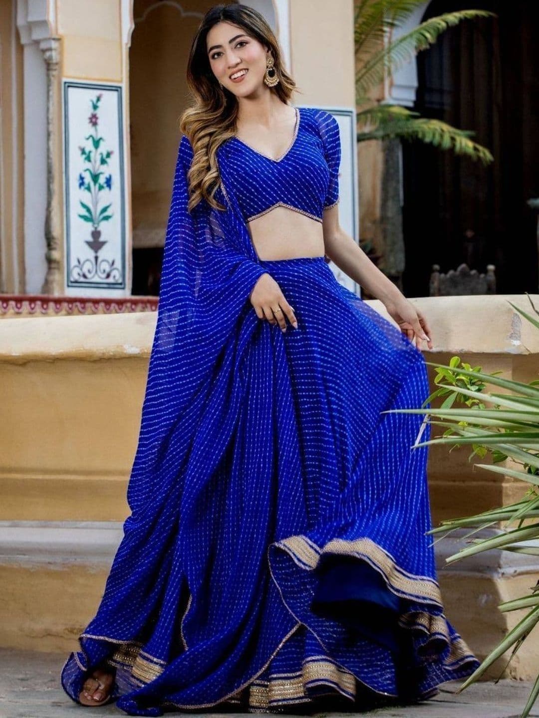 JIHU CULTURE Semi-Stitched Lehenga & Blouse With Dupatta - view 1