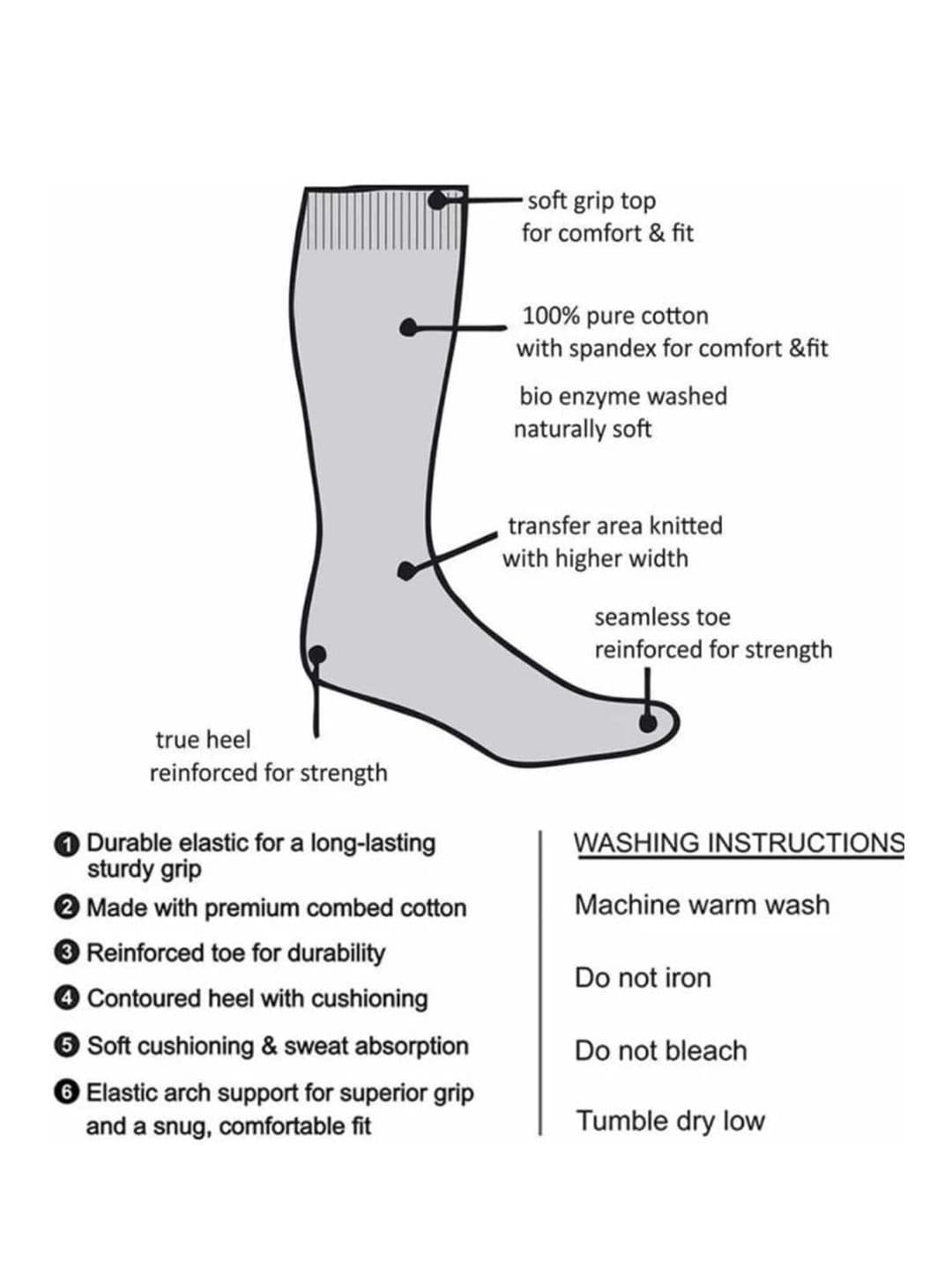 akeet trend Unisex Cotton Assorted Calf Length Socks thumbnail 2