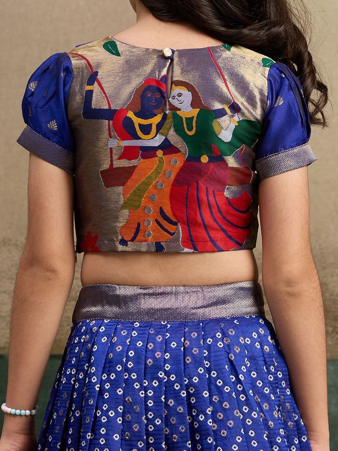 KALINI Girls Embroidered Ready to Wear Semi-Stitched Lehenga & Choli thumbnail 3
