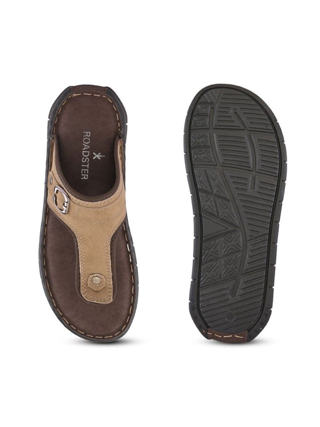 The Roadster Lifestyle Co Men T-Strap Slip-On Comfort Sandals thumbnail 5
