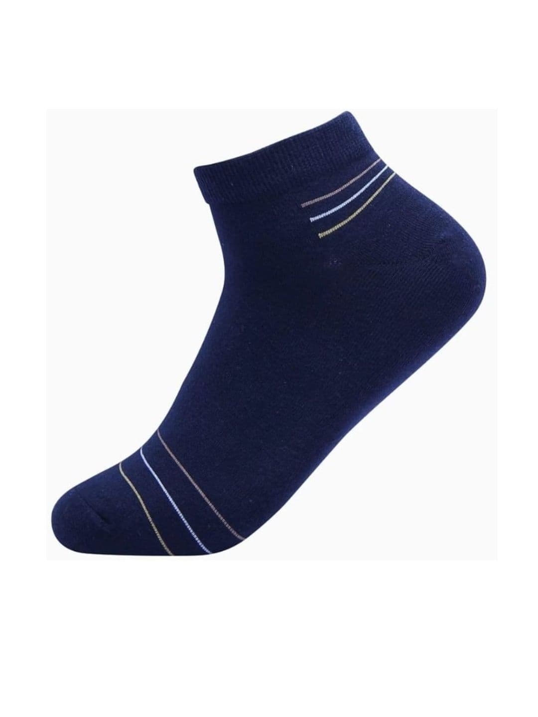 akeet trend Unisex Pack of 6 Cotton Assorted Striped Ankle Length Socks thumbnail 3