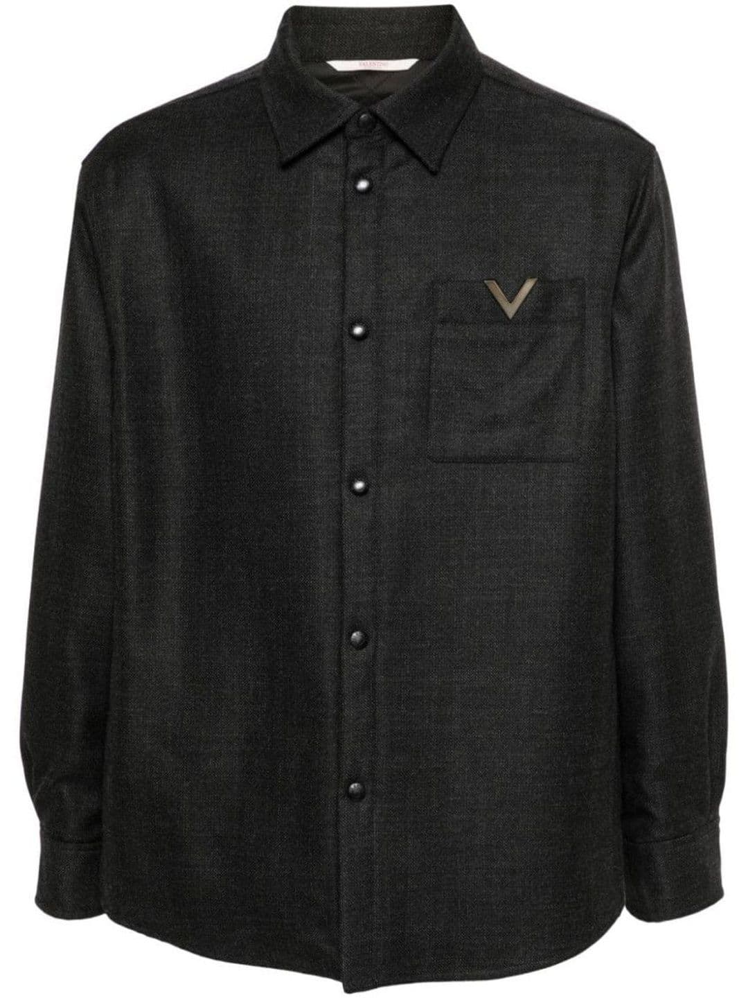 Valentino Black Vlogo Padded Shirt Jacket thumbnail 5