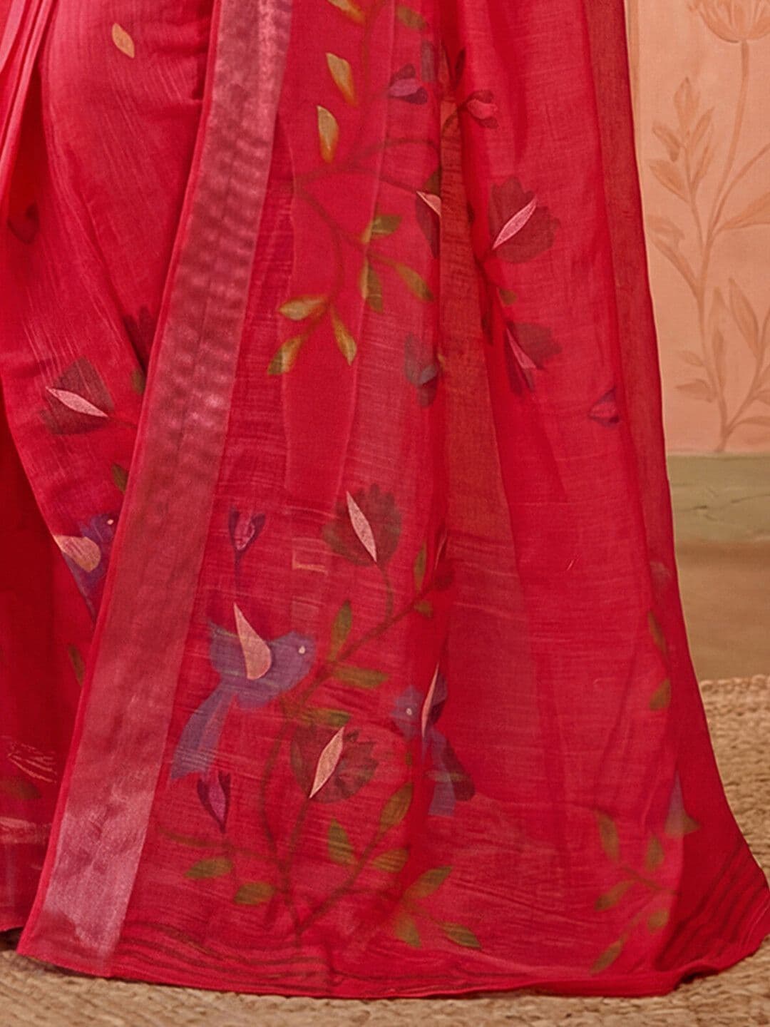 Sangria Printed Ready To Wear Sarees Blouse Piece thumbnail 4