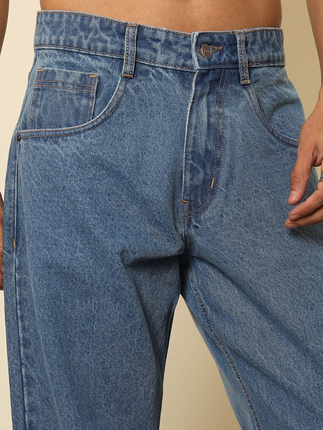 MASCLN SASSAFRAS Men Regular Fit Mid-Rise Light Fade Jeans thumbnail 3