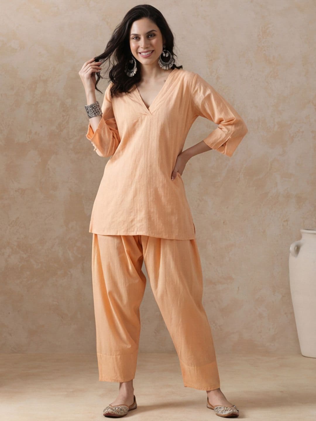 Anouk Women Regular Pure Cotton Kurti with Salwar - view 1
