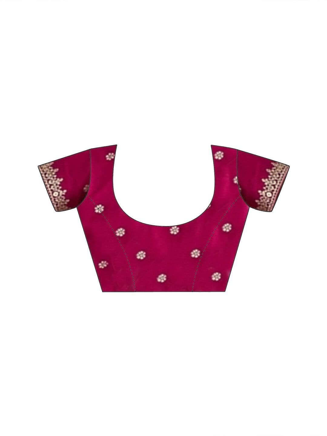 Satrani Floral Embroidered Saree With Blouse Piece thumbnail 2
