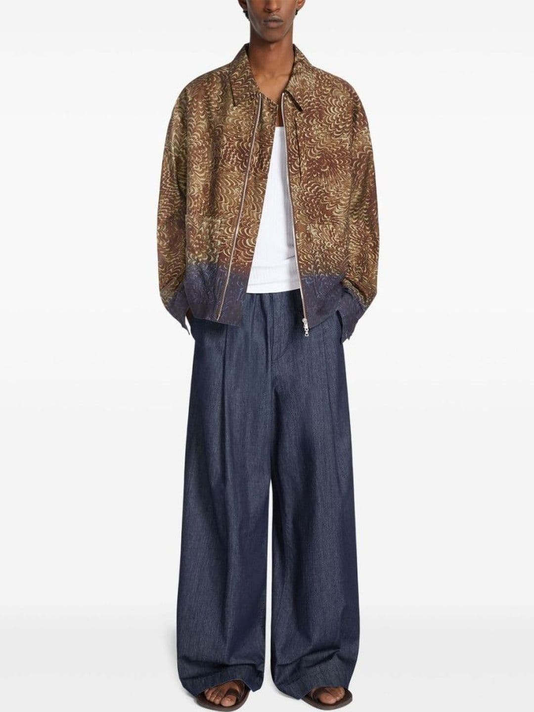 Dries Van Noten Brown Bomber Jacket - view 1
