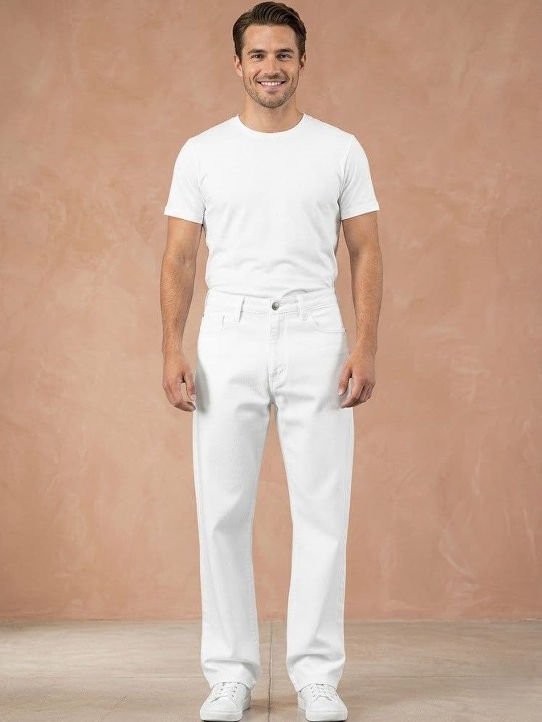 FEBRi Men Wide Leg Mid-Rise Applique Jeans thumbnail 2