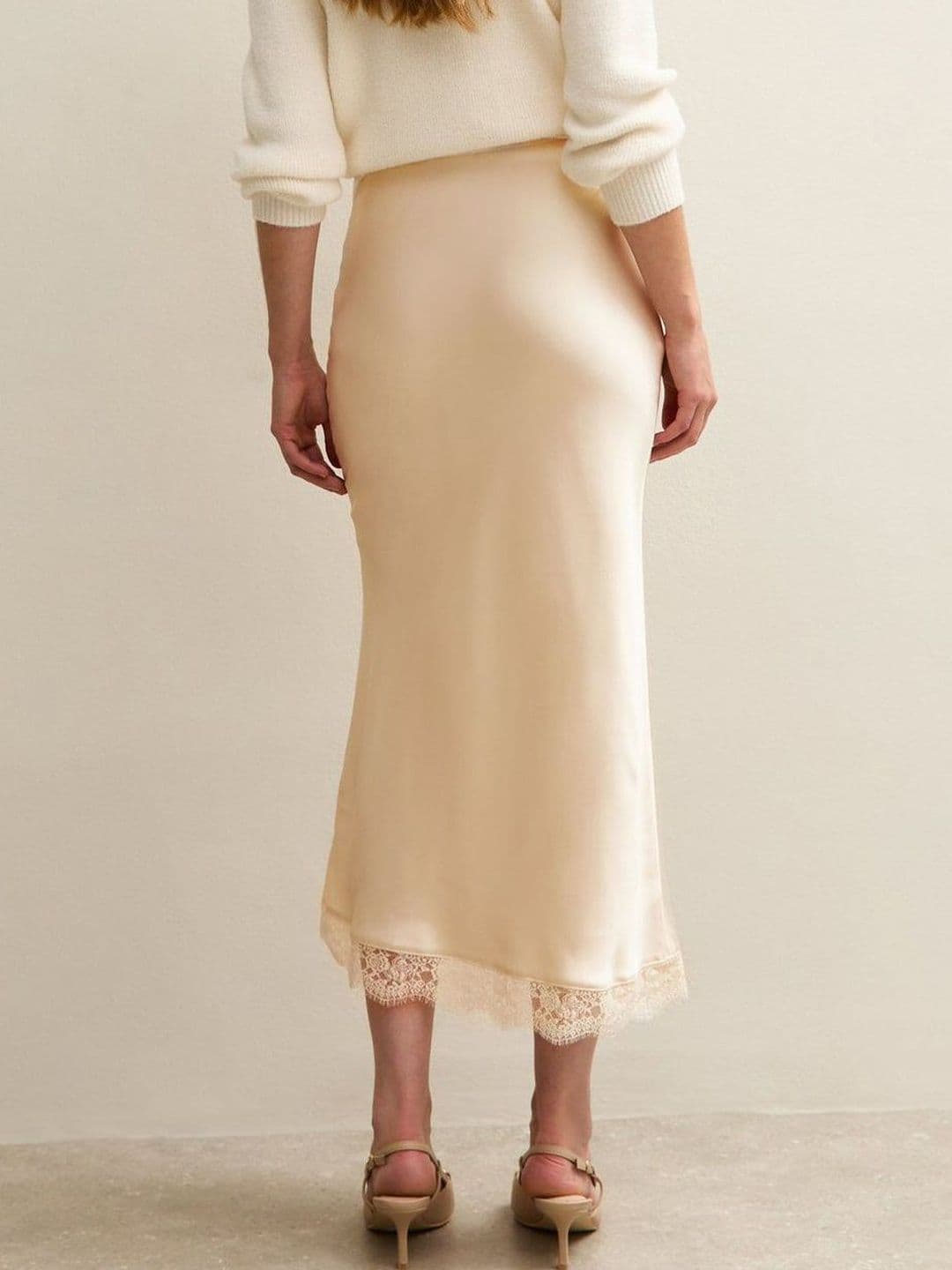 Suo Women Satin Midi Straight Skirt thumbnail 7