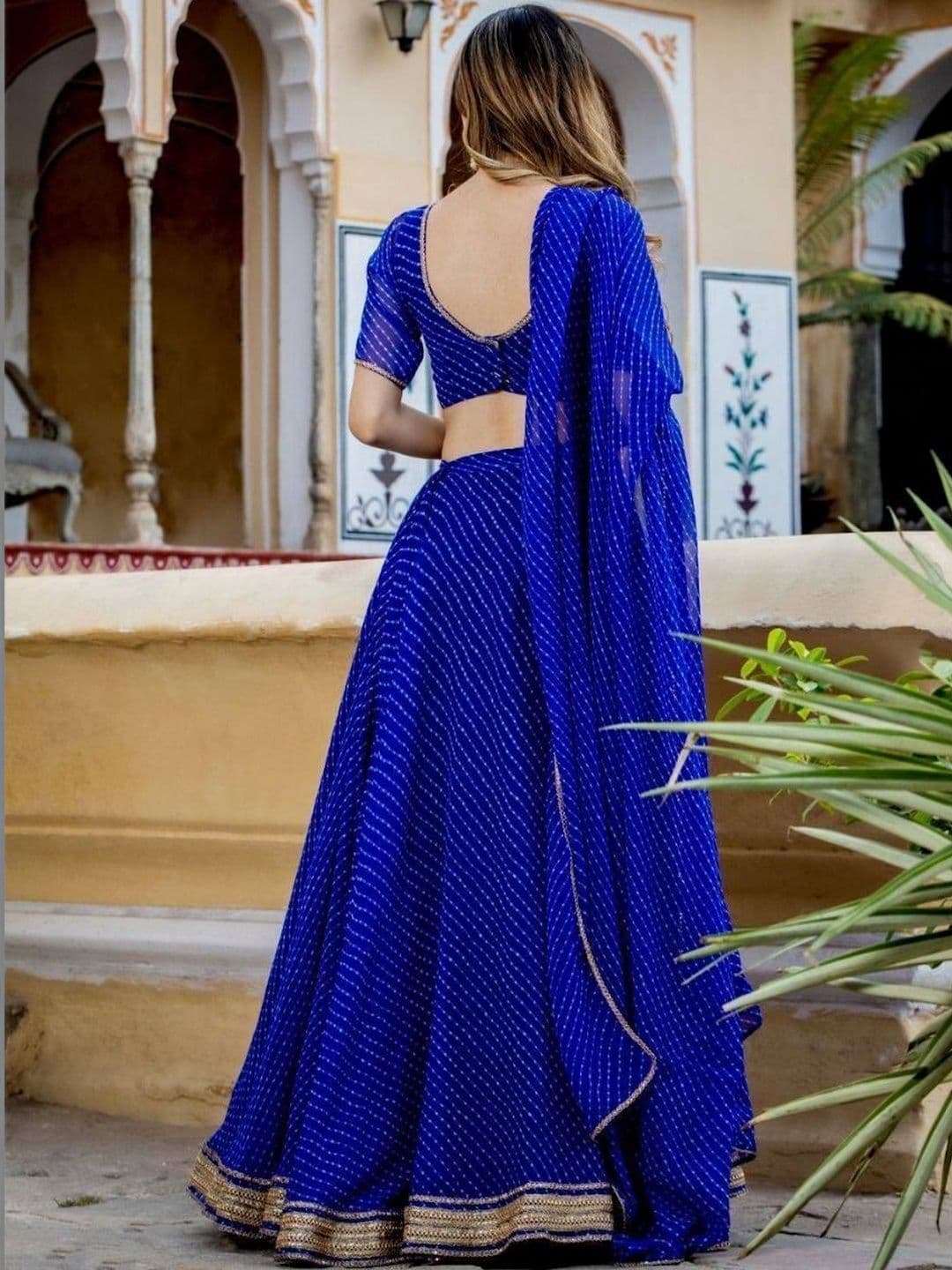 JIHU CULTURE Semi-Stitched Lehenga & Blouse With Dupatta thumbnail 4