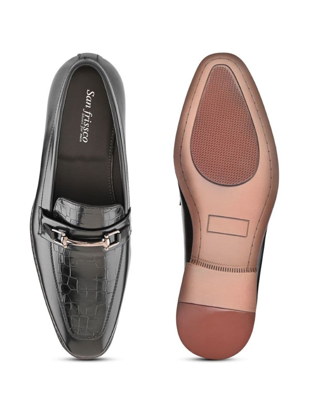 San Frissco Men Synthetic Leather Round Toe Buckle Loafers Formal Shoes thumbnail 7