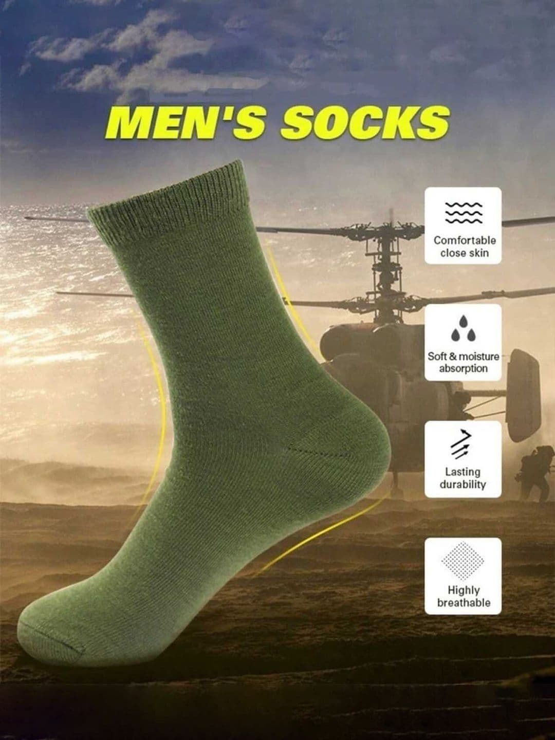 akeet trend Unisex Cotton Assorted Calf Length Socks thumbnail 5