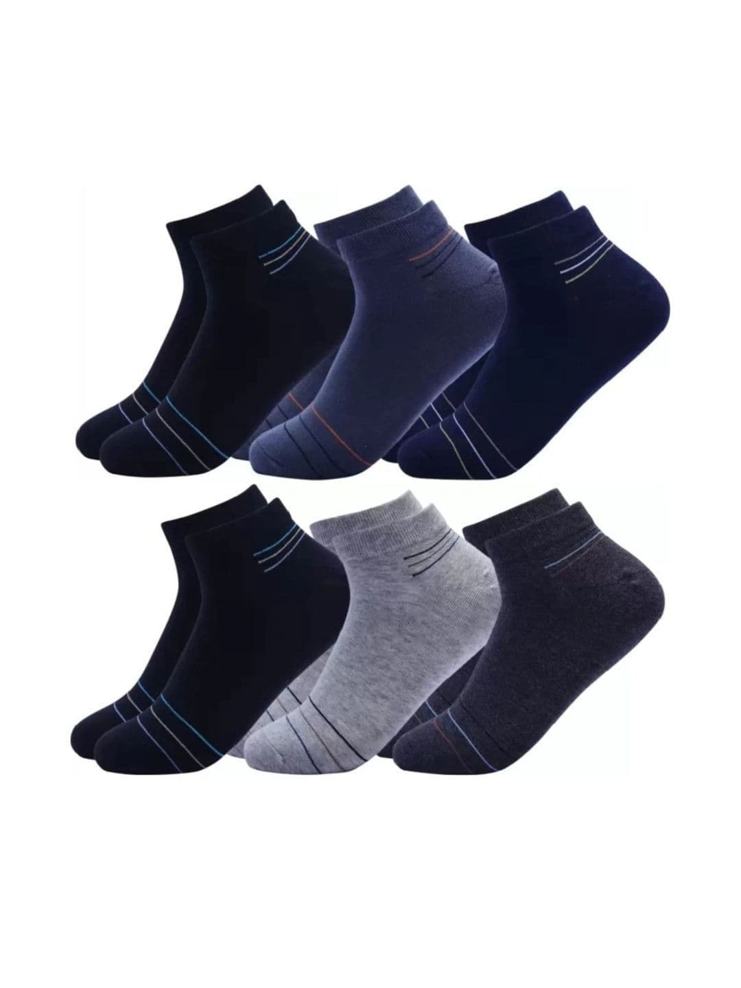 akeet trend Unisex Cotton Assorted Striped Ankle Length Socks - view 1