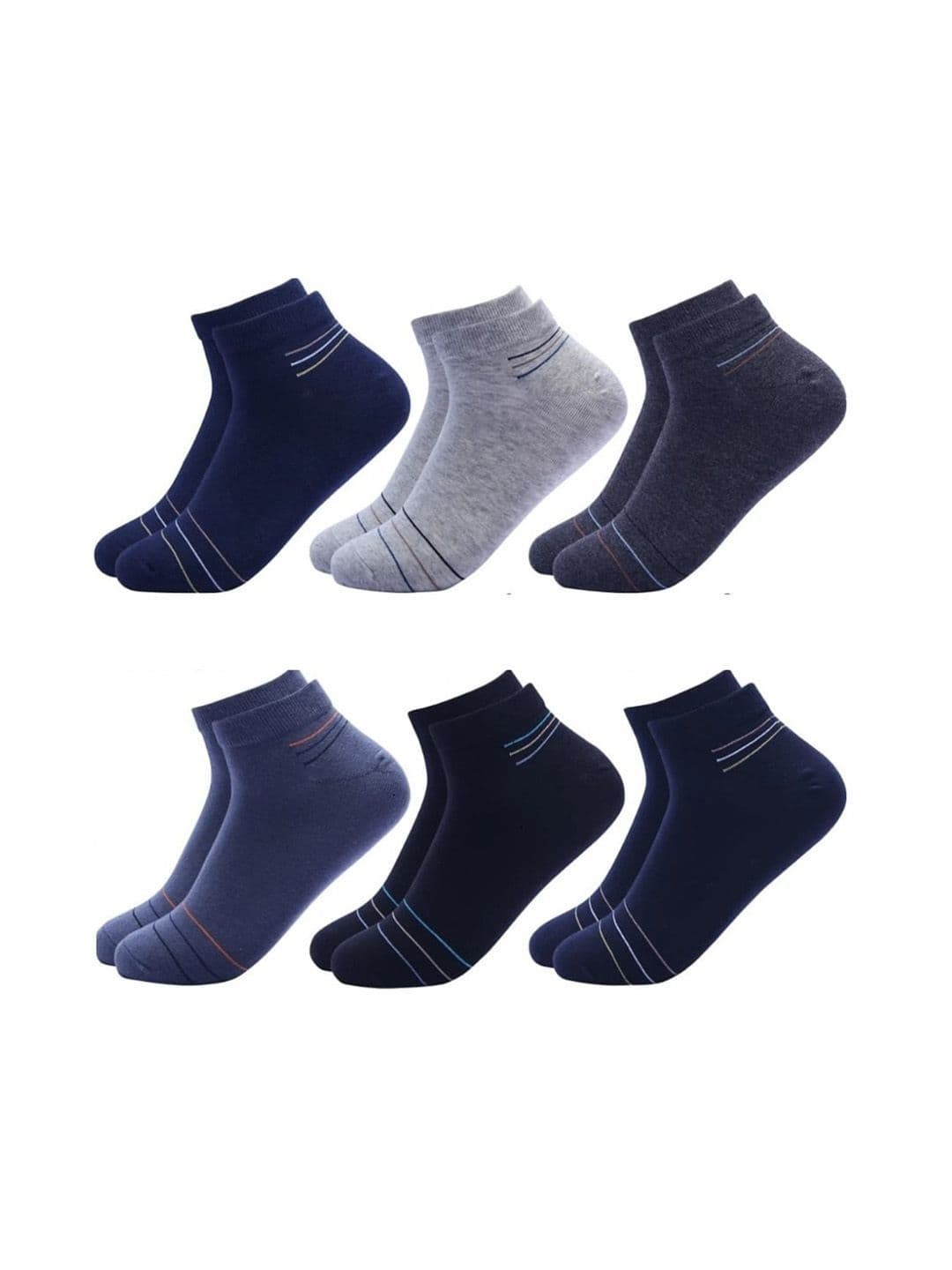 akeet trend Unisex Cotton Assorted Striped Ankle Length Socks - view 1