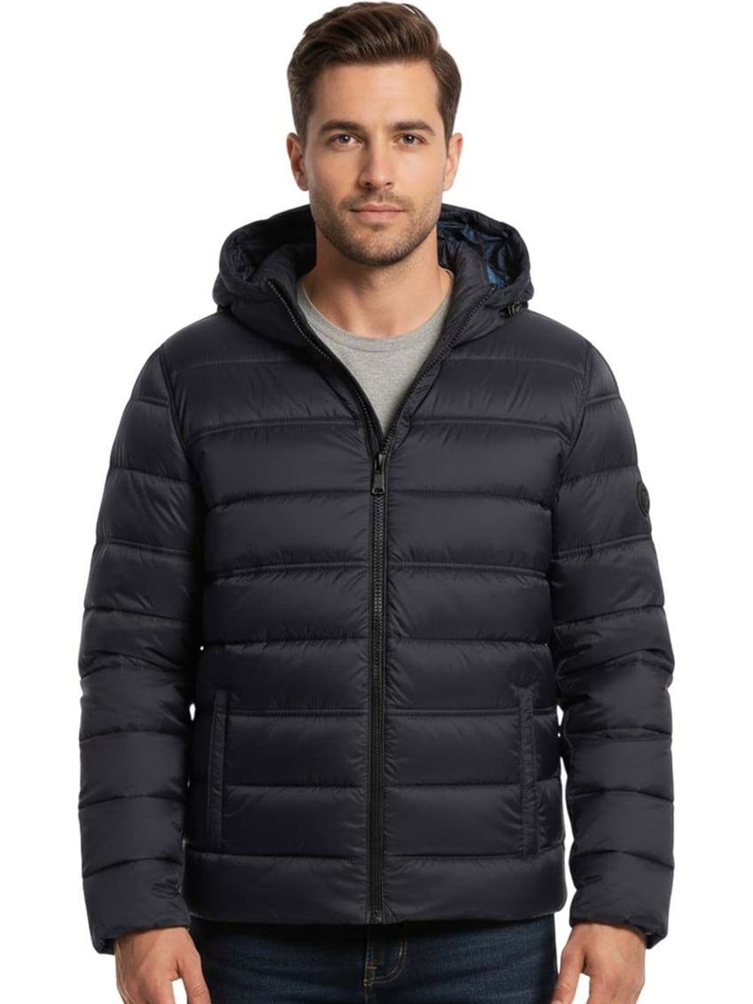 Michael Kors Midnight Blue Logo Reversible Jacket thumbnail 3