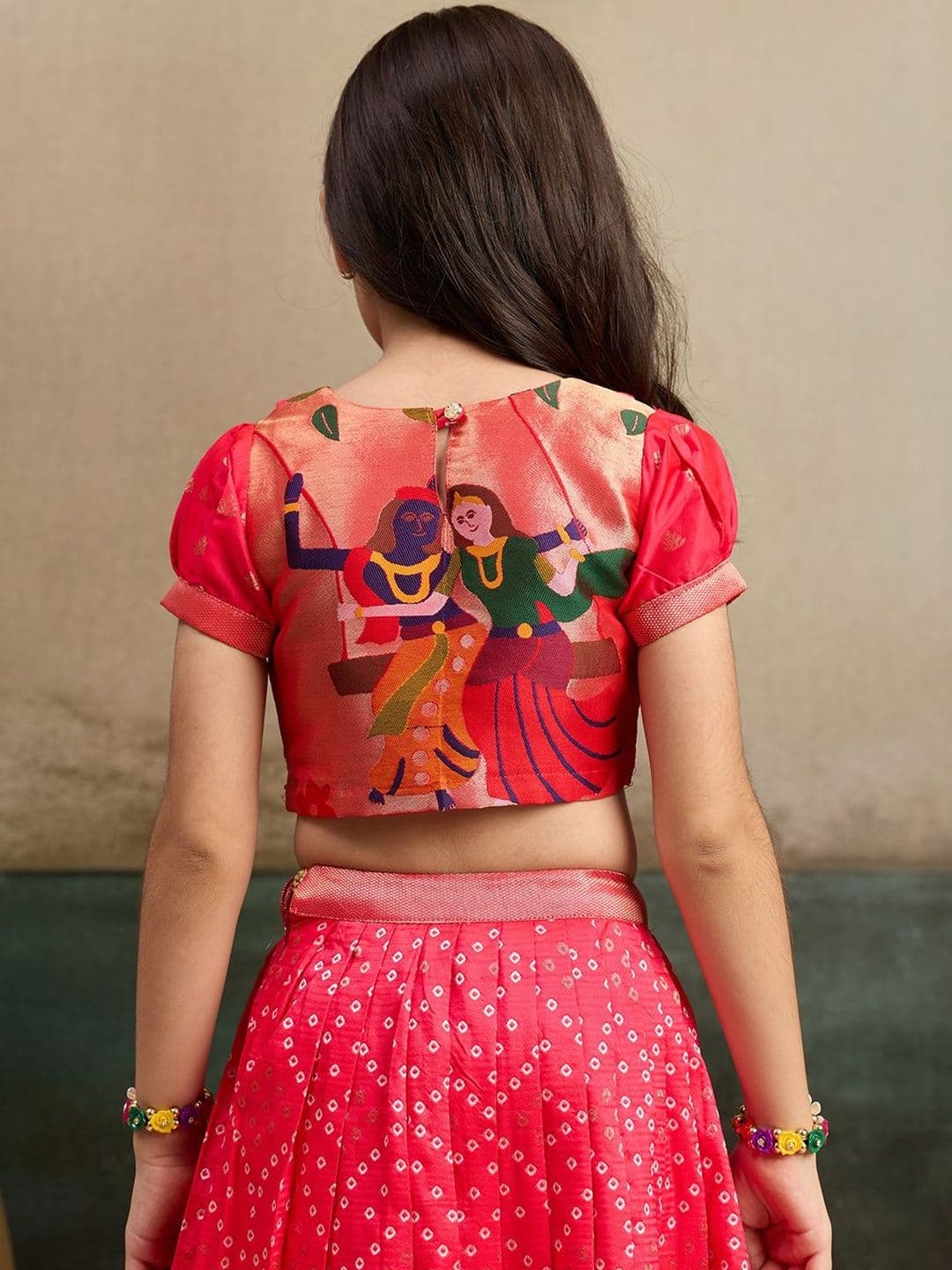 Tasarika Girls Pink Embellished Ready to Wear Lehenga Choli thumbnail 6
