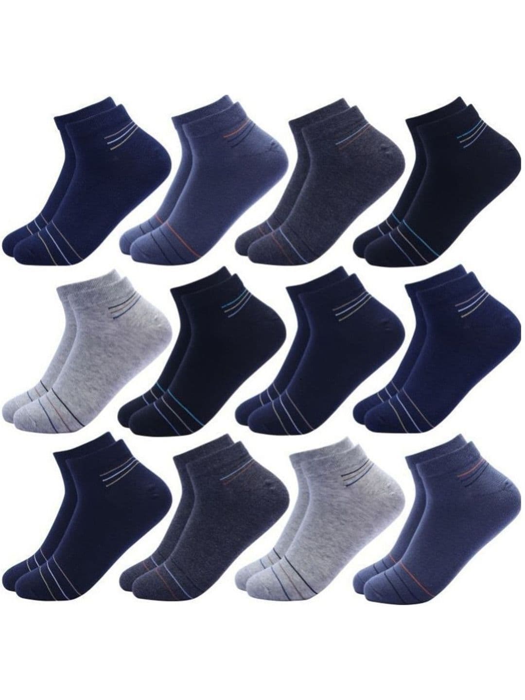 akeet trend Unisex Cotton Assorted Striped Ankle Length Socks - view 1