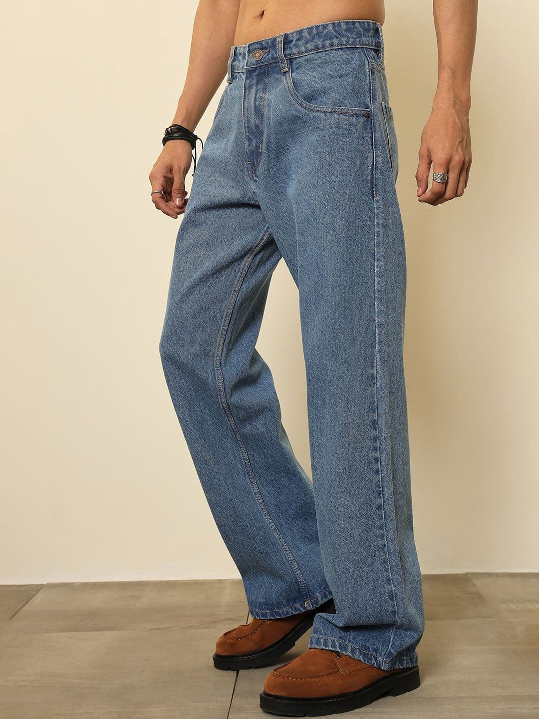 MASCLN SASSAFRAS Men Regular Fit Mid-Rise Light Fade Jeans thumbnail 5