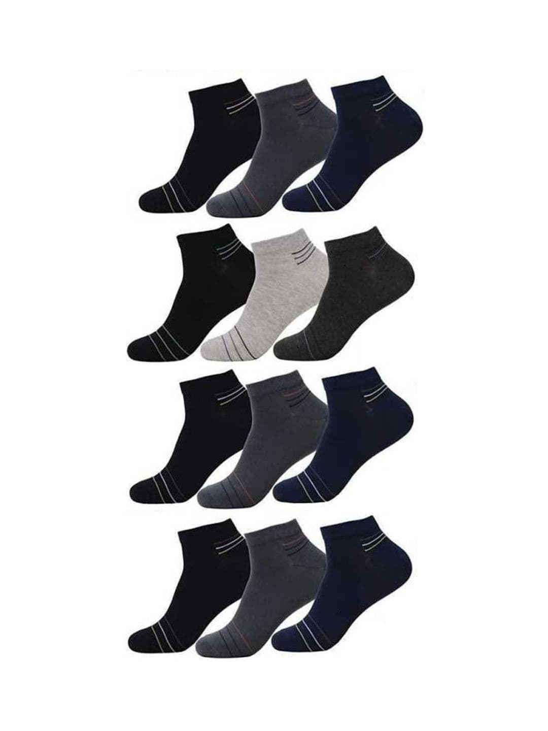 akeet trend Unisex Cotton Assorted Striped Ankle Length Socks - view 1