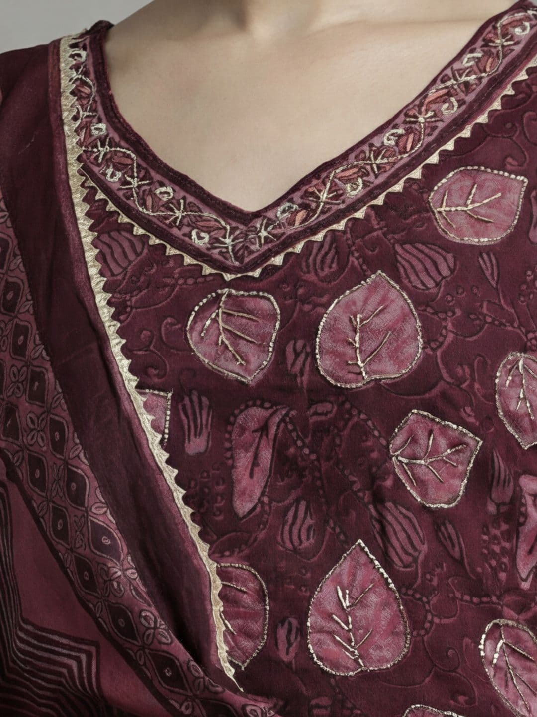 Anouk Women Floral Printed Regular Pure Cotton Kurta with Palazzos & With Dupatta thumbnail 3