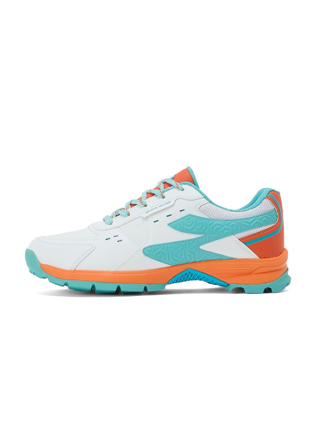 SG Club Evo Stud Shoes White-Orange-Aqua - Mesh Upper EVA Stable Support thumbnail 5