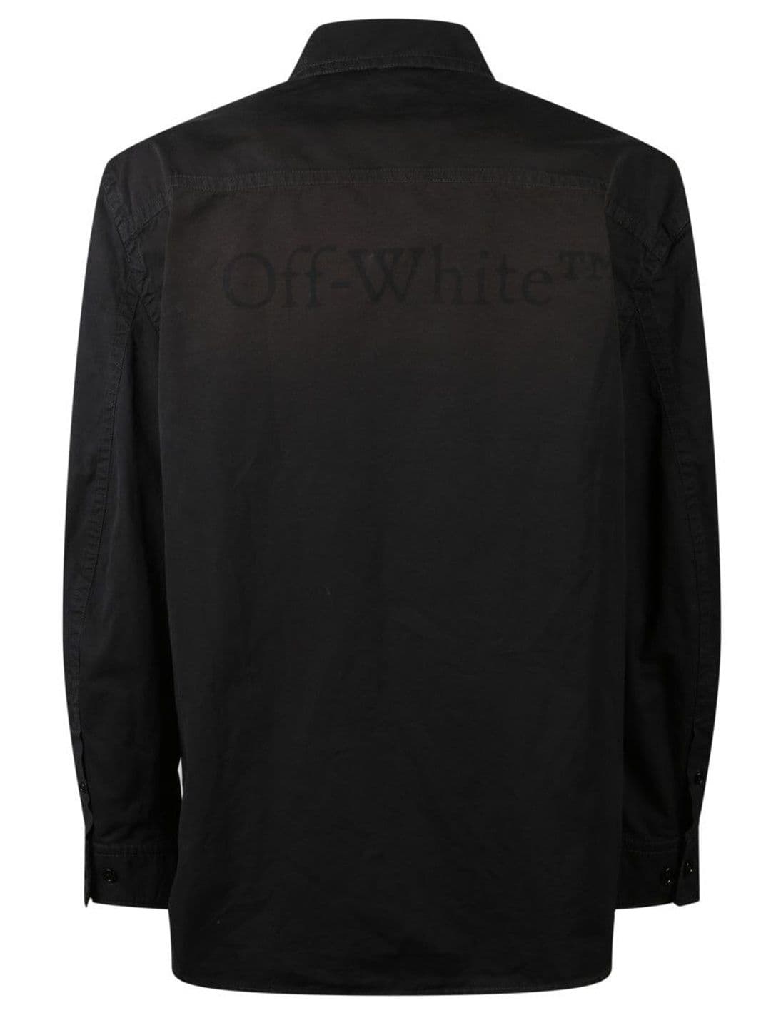 Off-White Black Pocket-detail Overshirt thumbnail 3