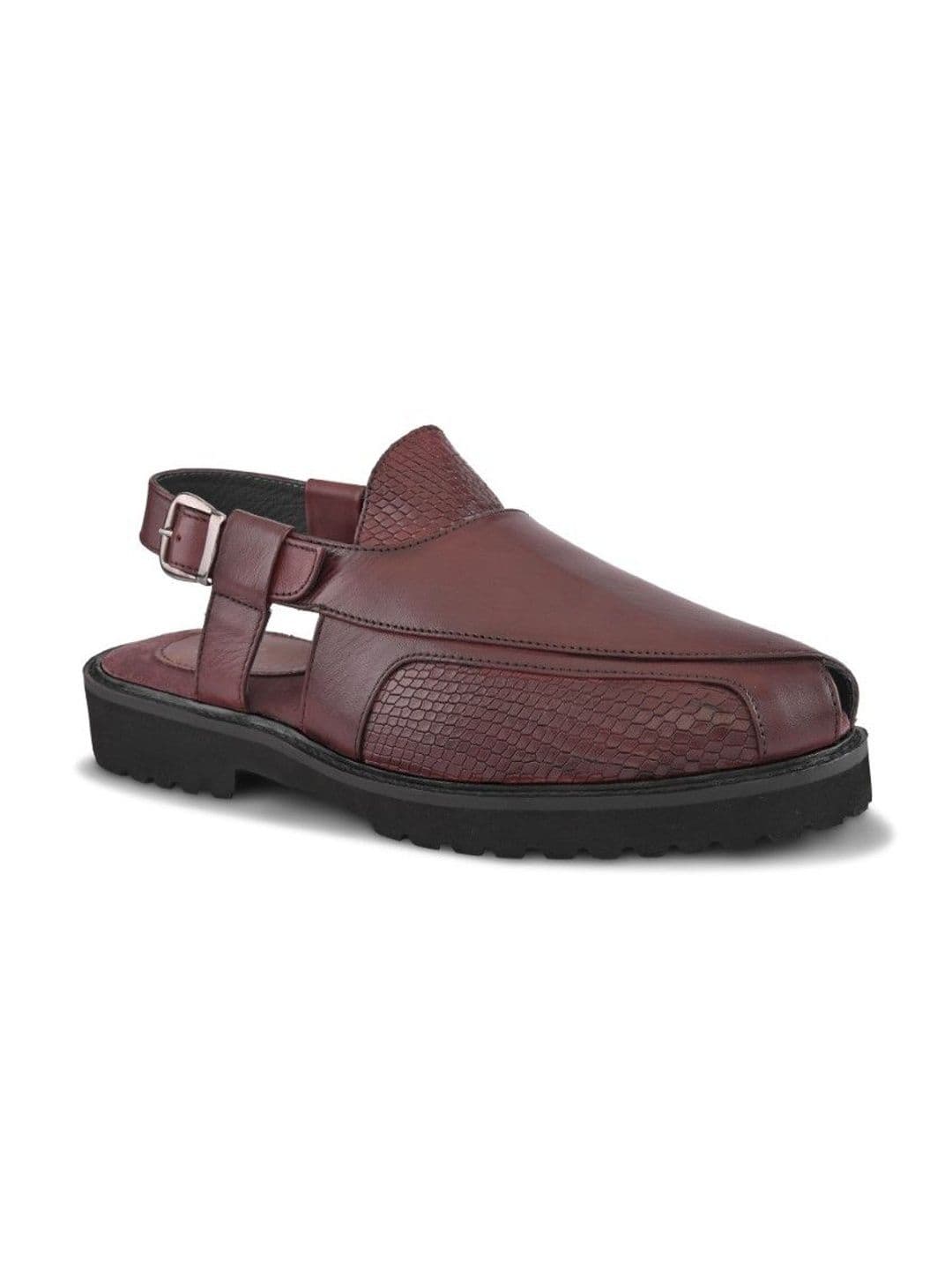 House of Pataudi Men Leather Buckle Shoe-Style Sandals thumbnail 5