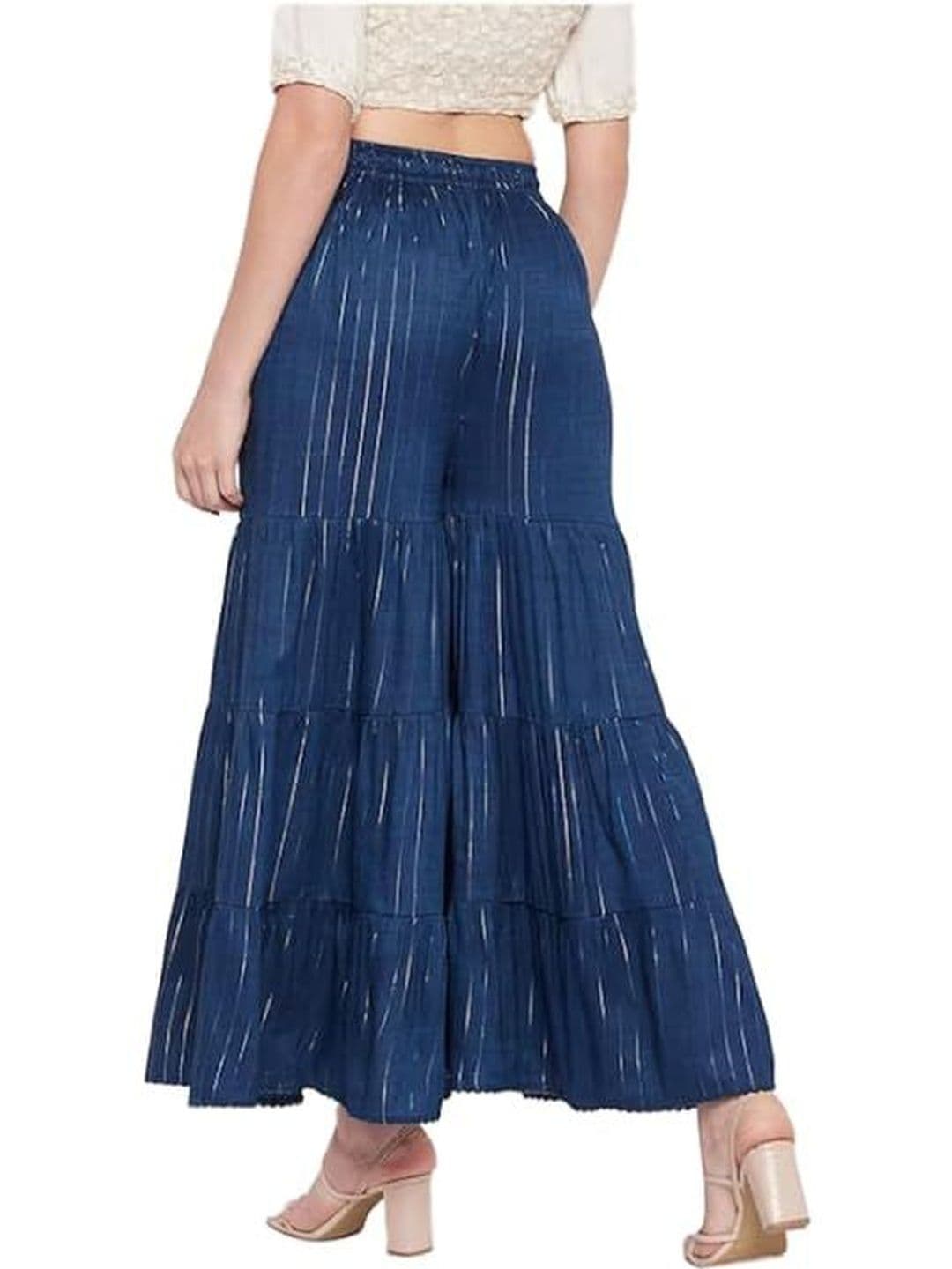 TNQ Women Printed Flared Ethnic Palazzos thumbnail 4