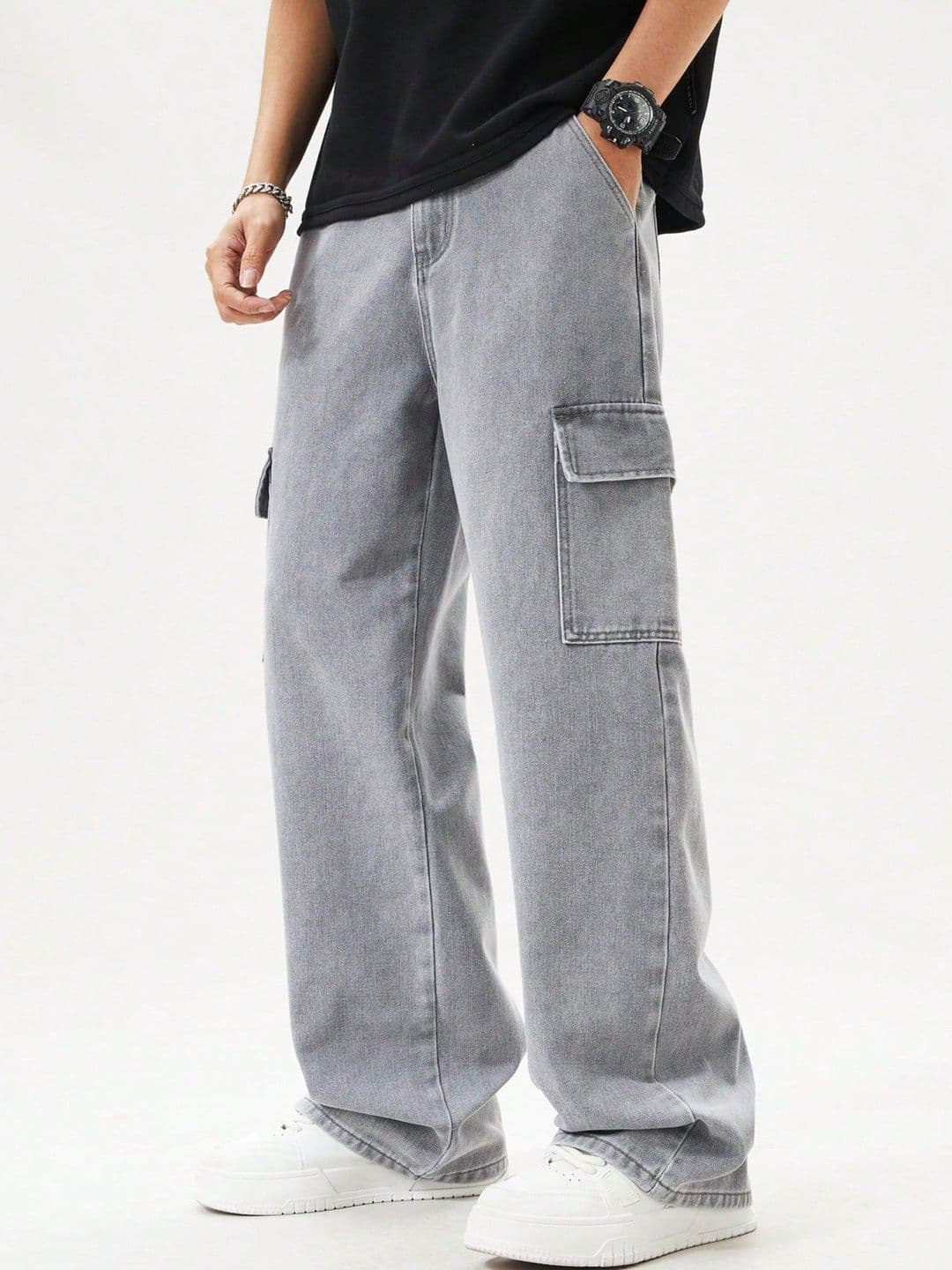 R.Code by The Roadster Life Co. Men Regular Fit High-Rise Light Fade Jeans thumbnail 7
