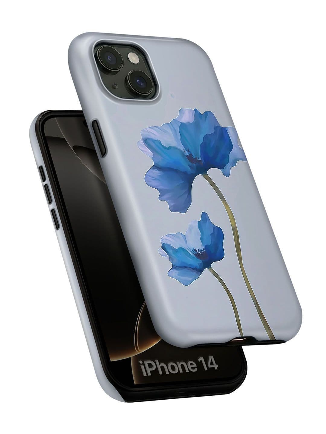 QRIOH Floral Printed iPhone 14 Back Case Mobile Accessories
