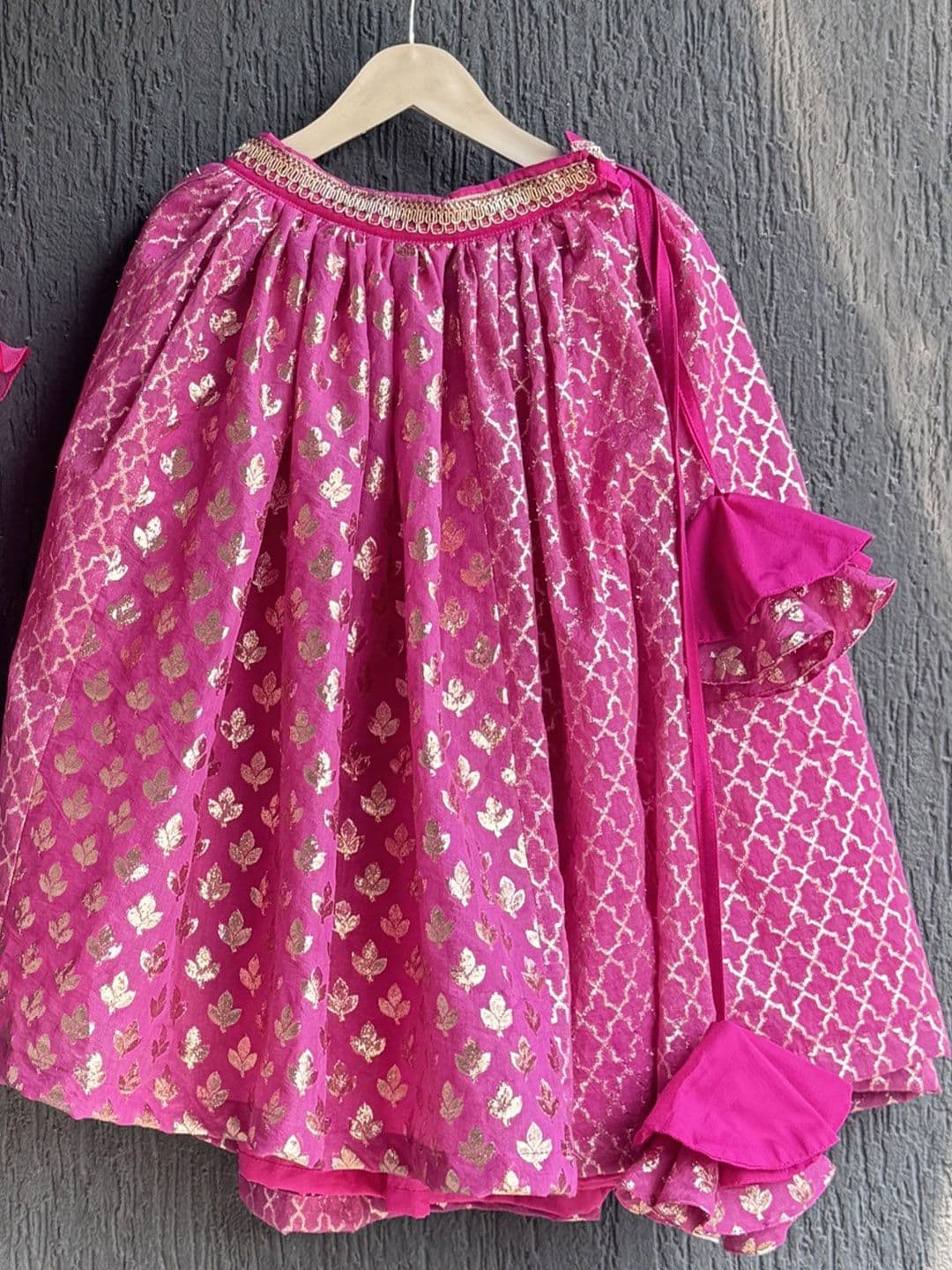 The Little Tales Girls Embellished Ready to Wear Lehenga & Blouse With Dupatta thumbnail 4