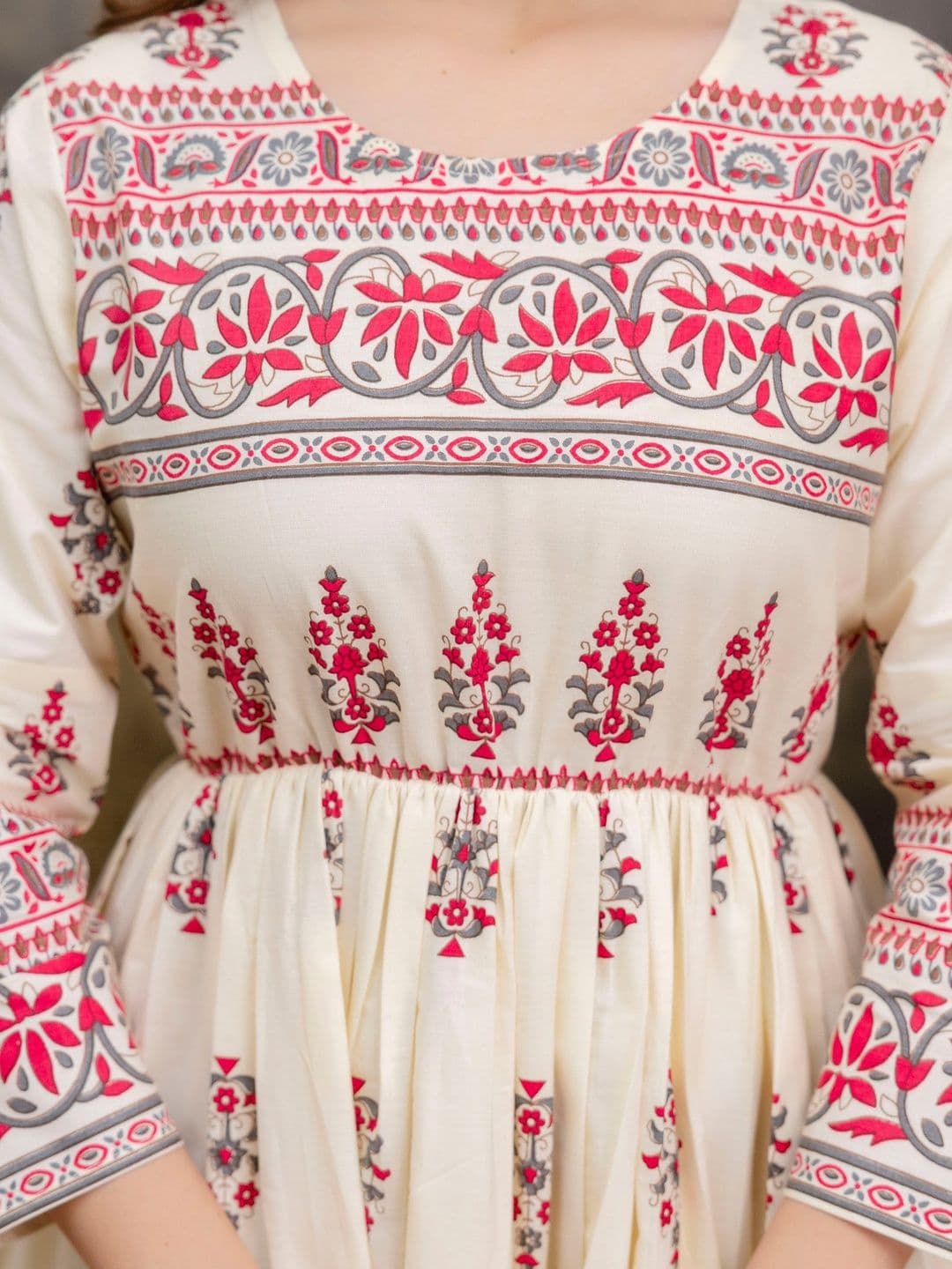 PURSHOTTAM WALA Women Ethnic Motifs Printed Indie Prints Anarkali Kurta thumbnail 2