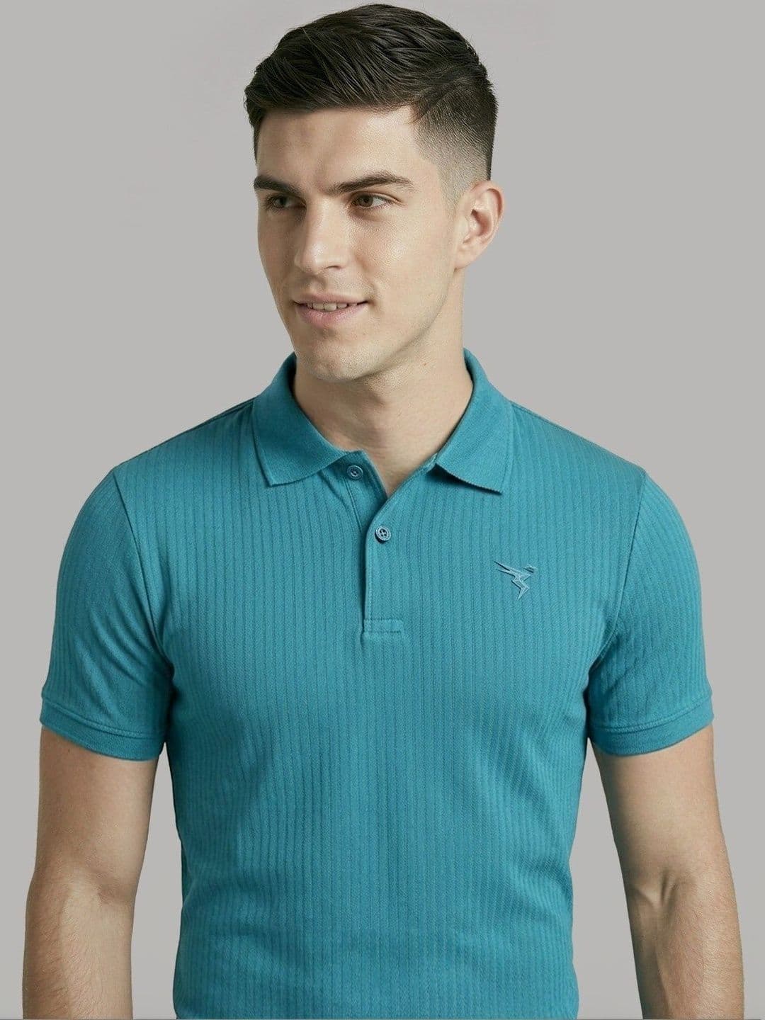 Technosport Men Polo Collar Pockets Slim Fit T-shirt