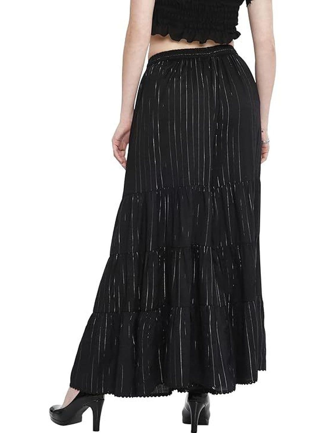 TNQ Women Striped Flared Ethnic Palazzos thumbnail 3
