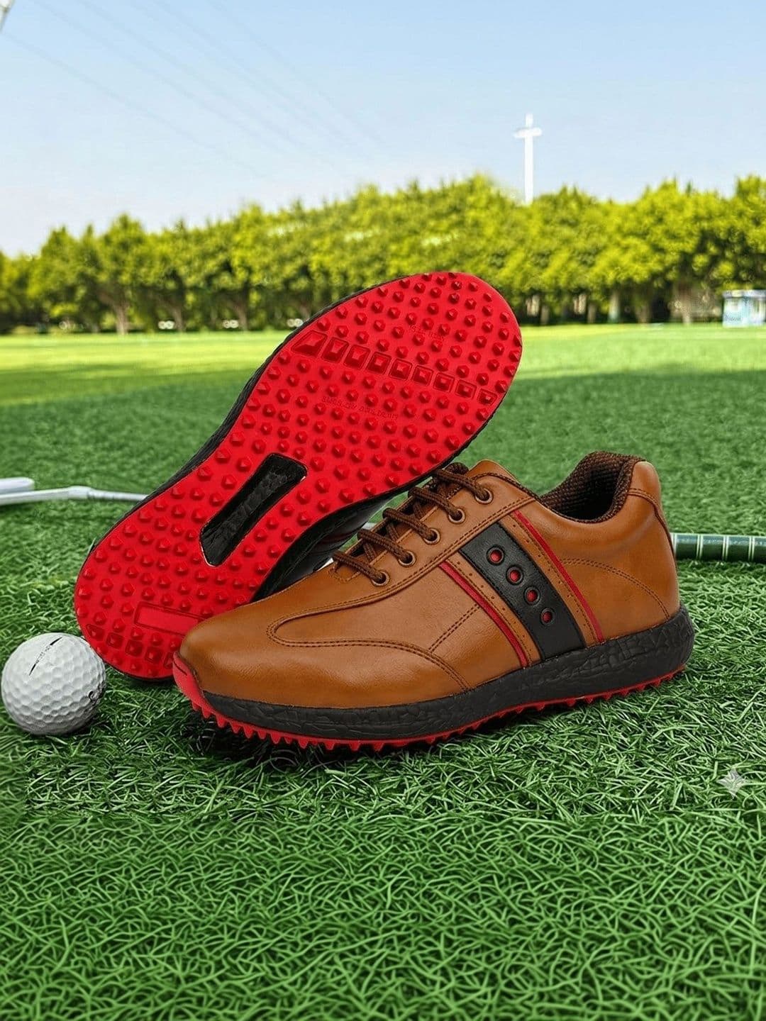 HITCARO Men Leather Golf Shoes thumbnail 3
