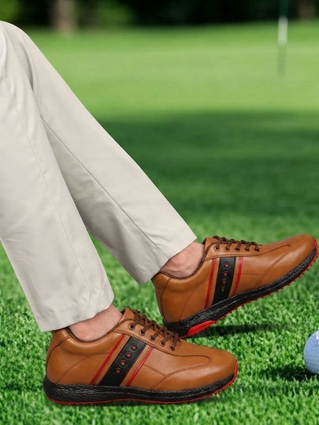 HITCARO Men Leather Golf Shoes thumbnail 2