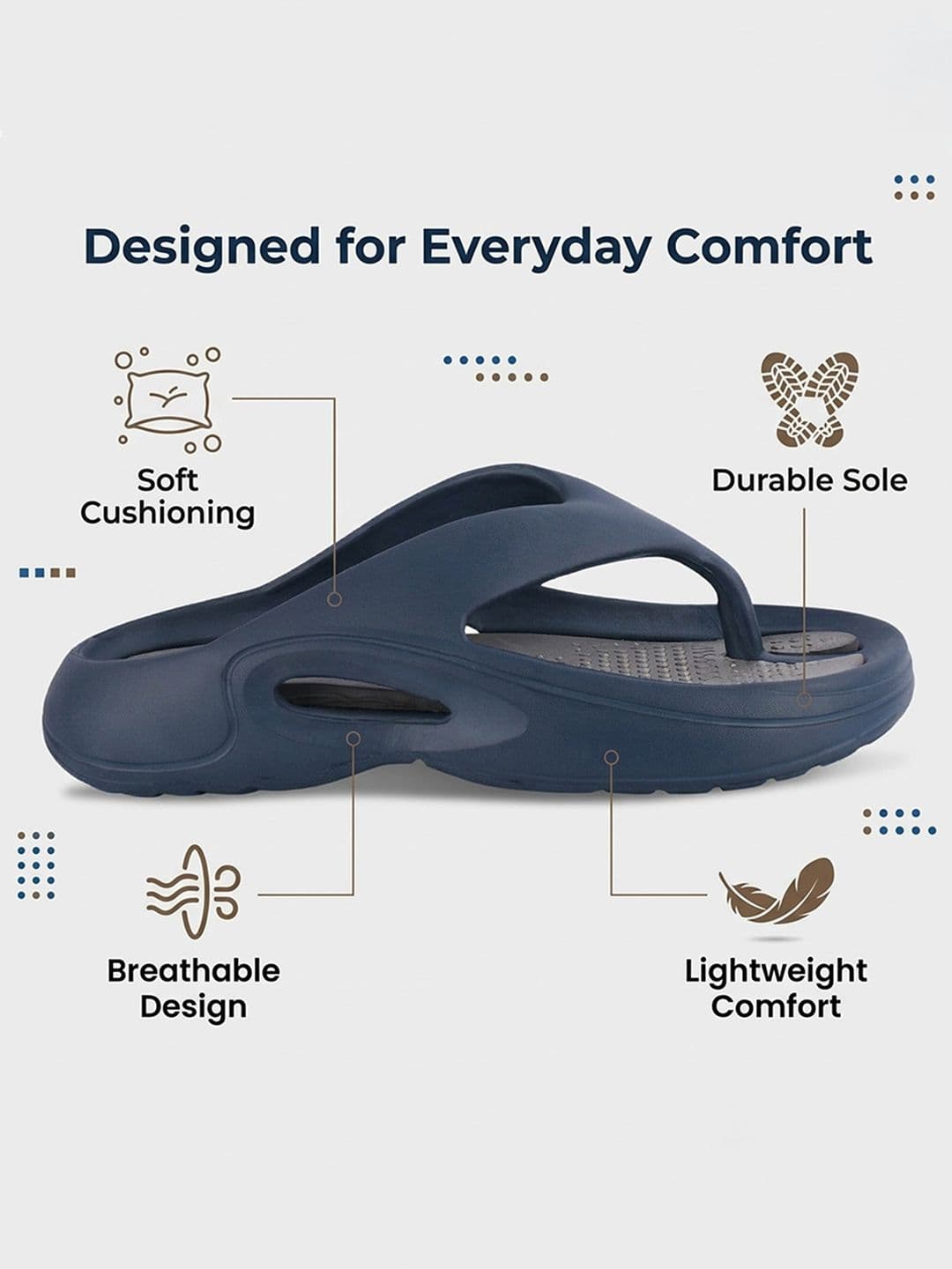 ELECANT Men Thong Flip-Flops thumbnail 4