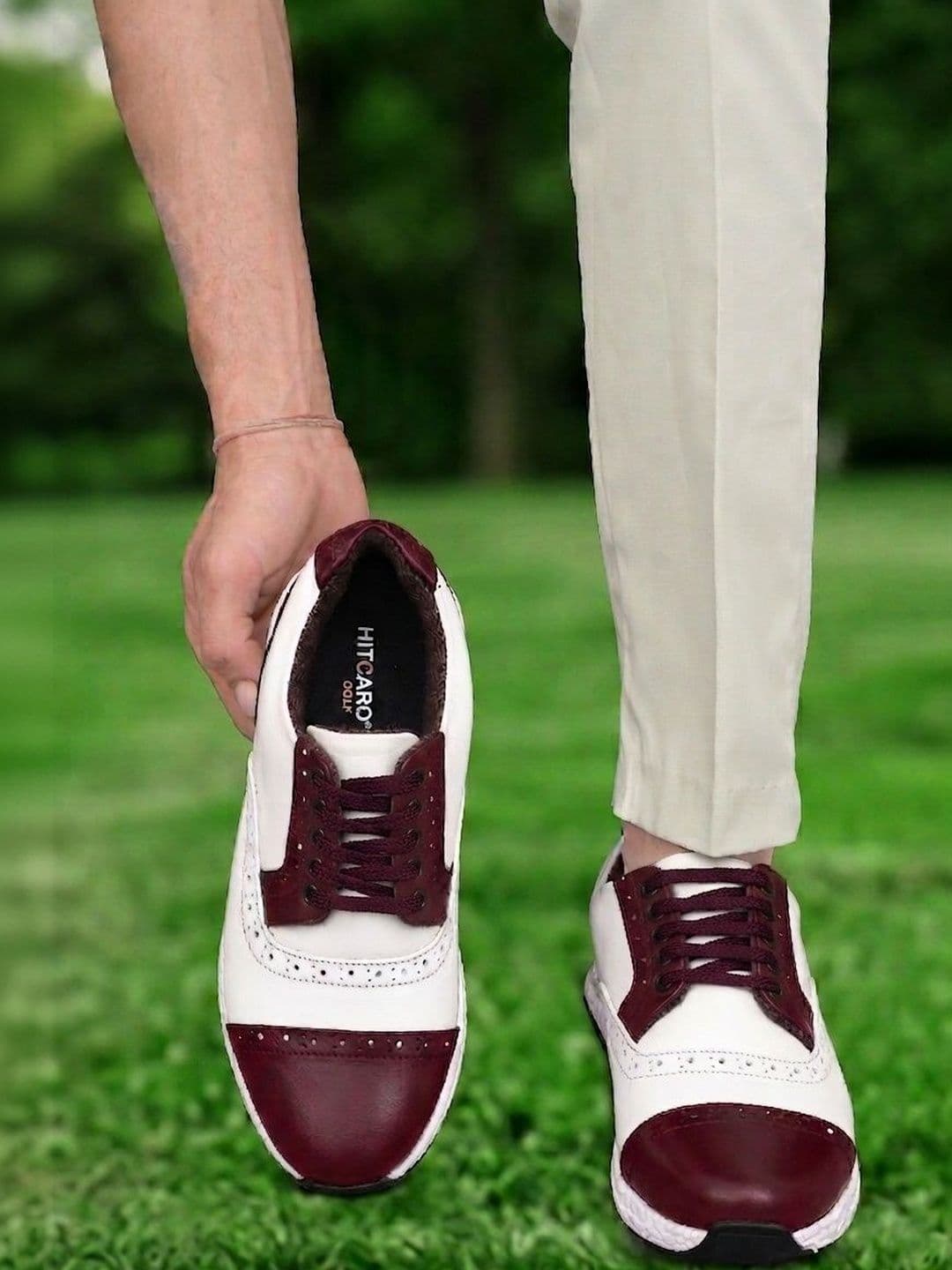 HITCARO Men Leather Golf Shoes thumbnail 2