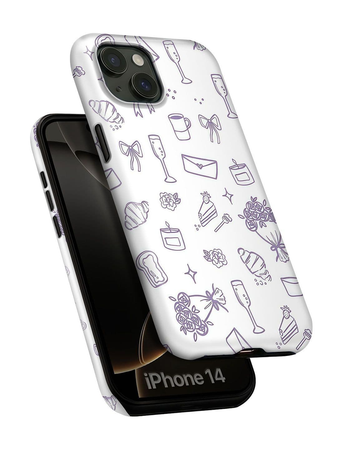 QRIOH Conversational Printed iPhone 14 Back Case Mobile Accessories